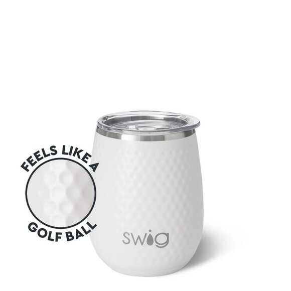Swig Life Triple Insulated White Golf Ball Wine Mugs Set Of 2 - Picture 4 of 4